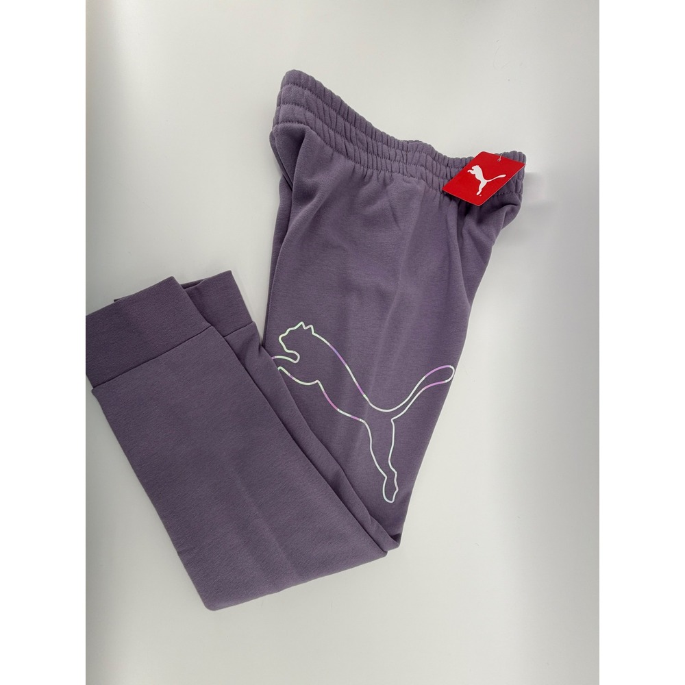 Puma Kids Core Pack CTN Fleece Jogger Pants Purple Size L MSRP $40 NWT